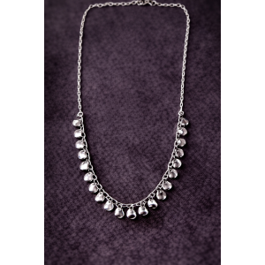 Collar enchapado en plata mini petalos 44cm