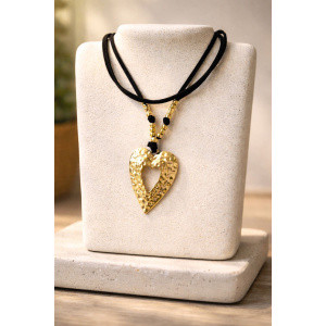 Collar fantasía corazón dorado