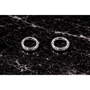 Aros circulos circonados plata italiana ley 925